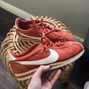 Nike orange sneakers, barely worn